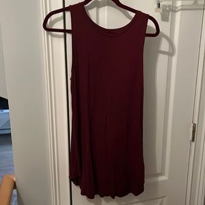 Flattering maroon Old Navy, lux medium tall tunic